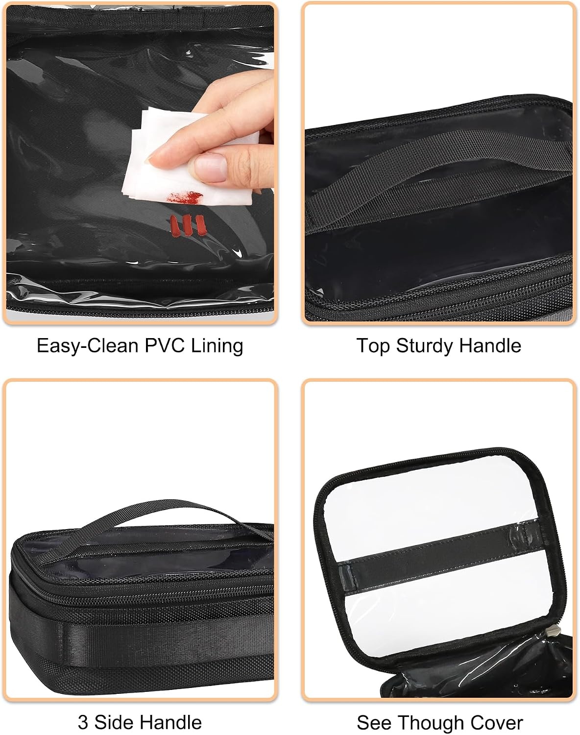 image:imageRelavel Hair Tools Travel Bag Hairstylist Traveling Bag Hairdresser Cosmetology Bag Storage Organizer Case for Hair Stylist Essentials Barber Accessories with Adjustable Dividers and Shoulder StrapBlack with 4 small bags