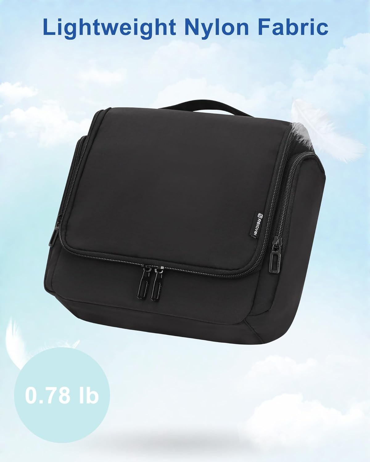 image:imageRelavel Hanging Toiletry Bag for Men and Women Travel Toiletries Bag Waterresistant Large Makeup Cosmetic Organizer Storage Shaving Dopp Kit Shower Bathroom Hygiene Bags Carryon Travel EssentialsBlack