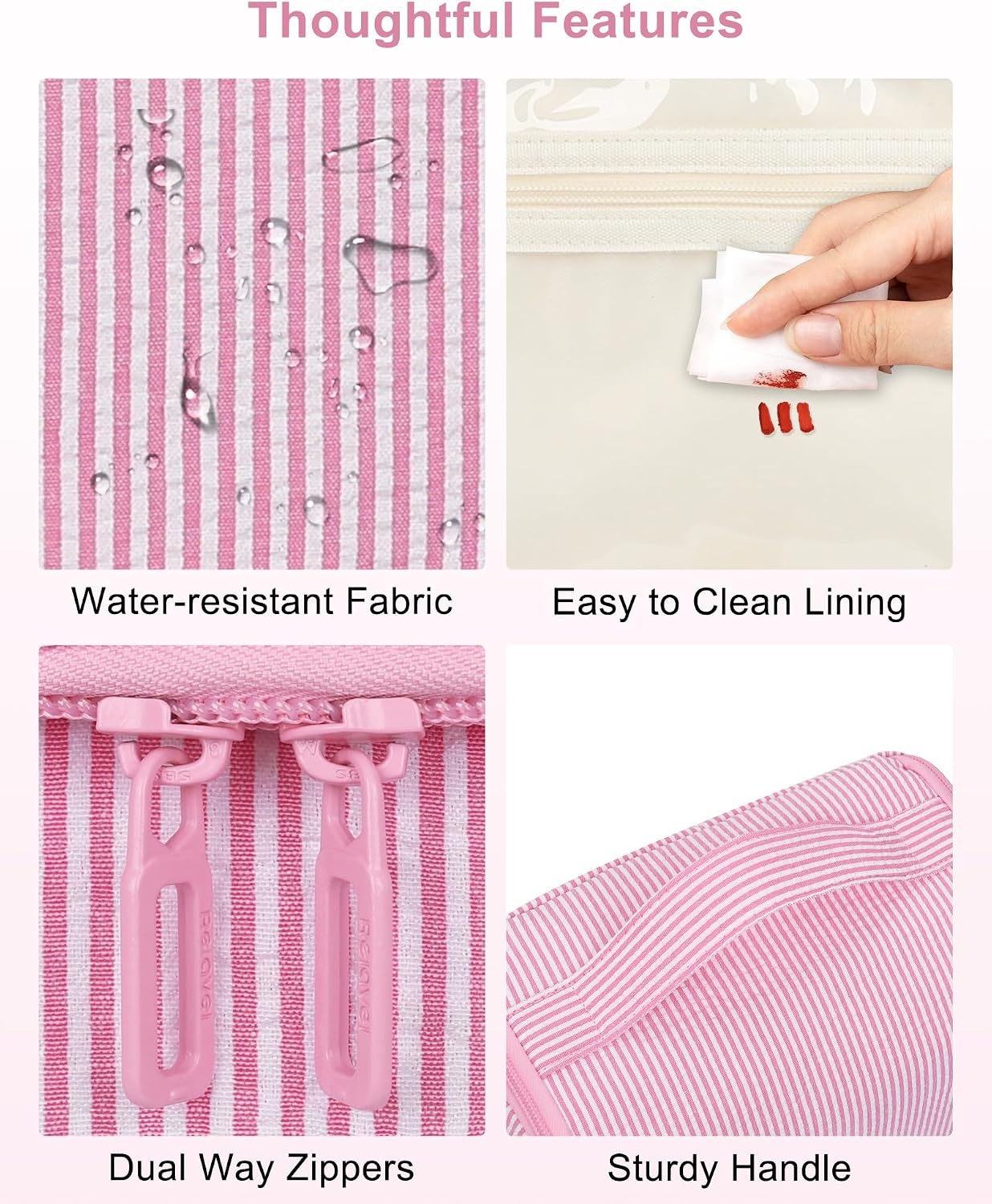 image:imageRelavel Hanging Toiletry Bag for Men and Women Travel Toiletries Bag Waterresistant Large Makeup Cosmetic Organizer Storage Shaving Dopp Kit Shower Bathroom Hygiene Bags Carryon Travel EssentialsPink