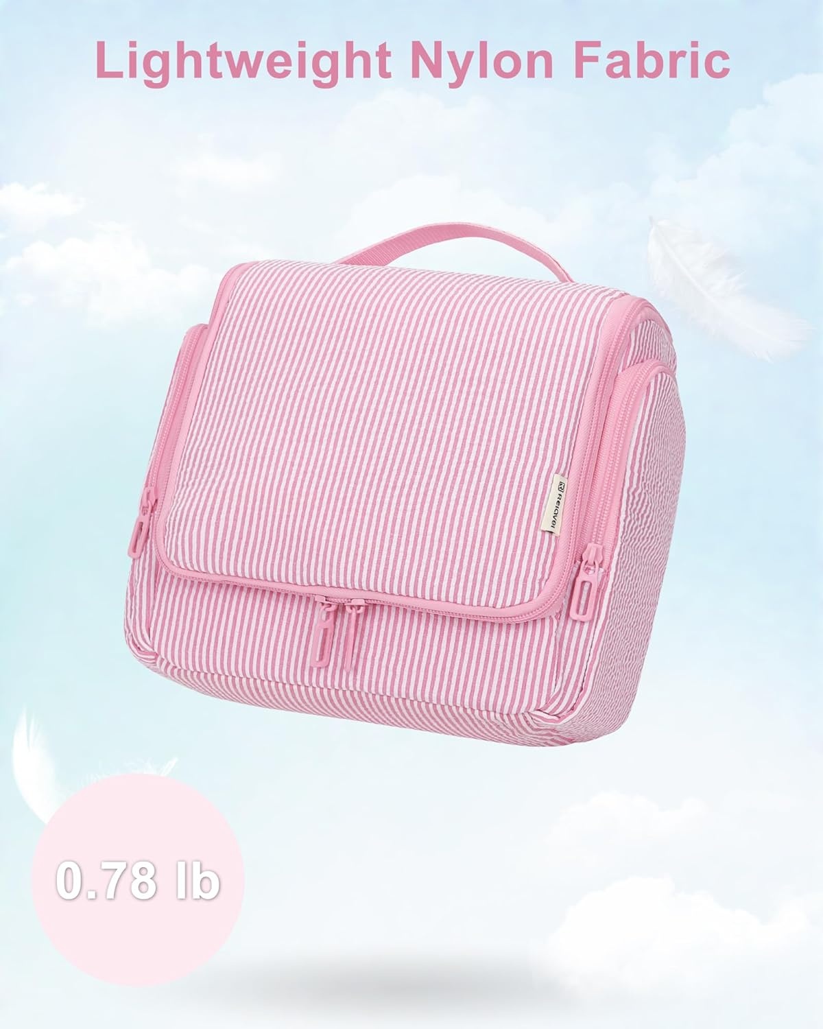 image:imageRelavel Hanging Toiletry Bag for Men and Women Travel Toiletries Bag Waterresistant Large Makeup Cosmetic Organizer Storage Shaving Dopp Kit Shower Bathroom Hygiene Bags Carryon Travel EssentialsPink