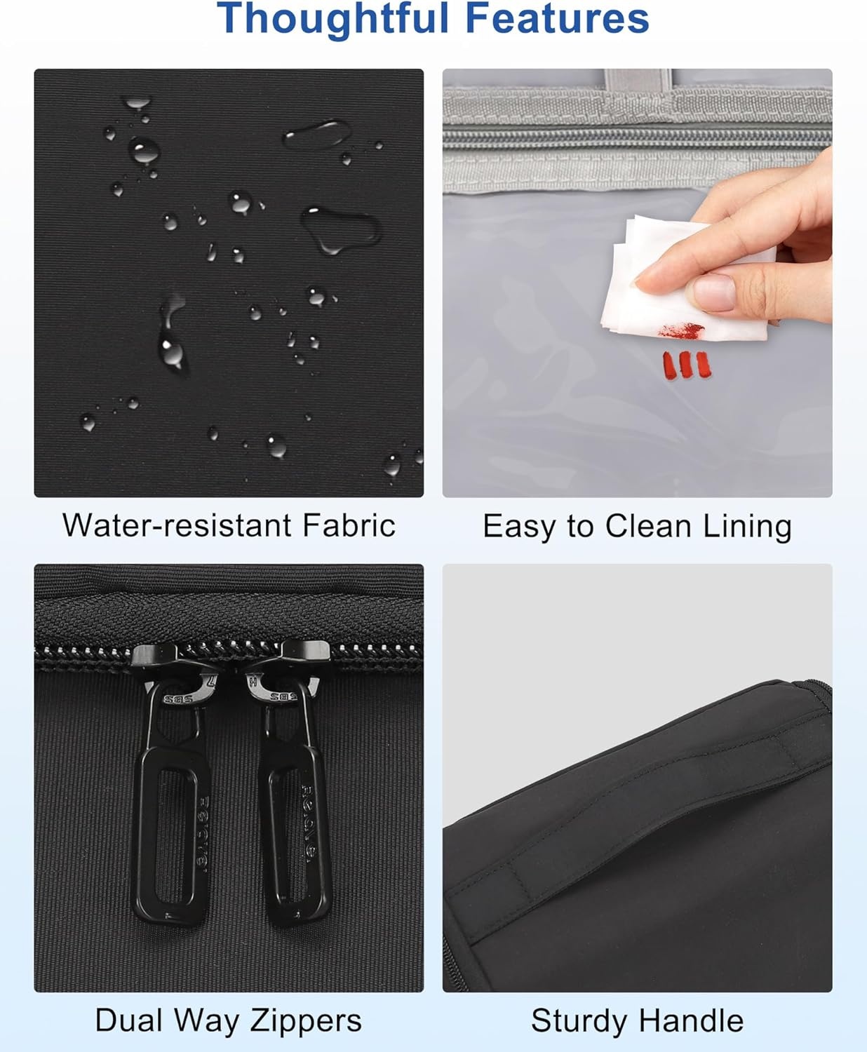 image:imageRelavel Hanging Toiletry Bag for Men and Women Travel Toiletries Bag Waterresistant Large Makeup Cosmetic Organizer Storage Shaving Dopp Kit Shower Bathroom Hygiene Bags Carryon Travel EssentialsBlack