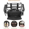 Relavel Clear Makeup Bag Extra Large Makeup Artist Kit Set, Cosmetic Storage Organizer Hair Stylist Traveling Bag, Transparent Tote Duffle Beach Toiletry Bag with Adjustable Dividers & Shoulder Strap(Clear with 4 Small Clear Bags)