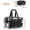 Relavel Clear Makeup Bag Extra Large Makeup Artist Kit Set, Cosmetic Storage Organizer Hair Stylist Traveling Bag, Transparent Tote Duffle Beach Toiletry Bag with Adjustable Dividers & Shoulder Strap(Clear with 4 Small Clear Bags)