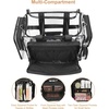 Relavel Clear Makeup Bag Extra Large Makeup Artist Kit Set, Cosmetic Storage Organizer Hair Stylist Traveling Bag, Transparent Tote Duffle Beach Toiletry Bag with Adjustable Dividers & Shoulder Strap(Clear)