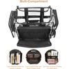Relavel Clear Makeup Bag Extra Large Makeup Artist Kit Set, Cosmetic Storage Organizer Hair Stylist Traveling Bag, Transparent Tote Duffle Beach Toiletry Bag with Adjustable Dividers & Shoulder Strap(Clear with 2 Clear Pouches)