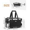 Relavel Clear Makeup Bag Extra Large Makeup Artist Kit Set, Cosmetic Storage Organizer Hair Stylist Traveling Bag, Transparent Tote Duffle Beach Toiletry Bag with Adjustable Dividers & Shoulder Strap(Clear with 2 Clear Pouches)