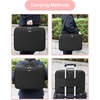 Relavel Extra Large Makeup Case Professional Cosmetic Storage Organizer Box Brush Holder with 4 Clear Set Bags & Lipstick Plate for Makeup Artists with Shoulder Strap & Adjustable Dividers(Black with extra 4 samll bags)