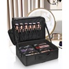 Relavel Extra Large Makeup Case with 4 Pcs Makeup Bags, Professional Makeup Artist Set Portable Nail Organizer Box Art Supply Case with Adjustable Dividers (5 Pack, black)(Black with 4 Makeup Bags)