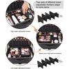 Relavel Extra Large Makeup Case with 4 Pcs Makeup Bags, Professional Makeup Artist Set Portable Nail Organizer Box Art Supply Case with Adjustable Dividers (5 Pack, black)(Black Leather)
