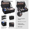 Relavel Extra Large Makeup Case with 4 Pcs Makeup Bags, Professional Makeup Artist Set Portable Nail Organizer Box Art Supply Case with Adjustable Dividers (5 Pack, black)(Black)