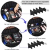 Relavel Extra Large Makeup Case with 4 Pcs Makeup Bags, Professional Makeup Artist Set Portable Nail Organizer Box Art Supply Case with Adjustable Dividers (5 Pack, black)(Black with Clear Bag)