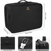 Relavel Extra Large Makeup Case with 4 Pcs Makeup Bags, Professional Makeup Artist Set Portable Nail Organizer Box Art Supply Case with Adjustable Dividers (5 Pack, black)(Black with Plastic Dividers)