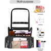 Relavel Extra Large Makeup Case with 4 Pcs Makeup Bags, Professional Makeup Artist Set Portable Nail Organizer Box Art Supply Case with Adjustable Dividers (5 Pack, black)(Black with Clear Makeup Case)