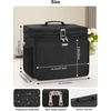 Relavel Hair Tools Travel Bag Hair Stylist Backpack Hairdresser Cosmetology Bag, Heat Insulation Full Layer for Curling Iron, Hair Straightener, Travel Accessories Train Case Barber Organizer, Black(dual-layer black)