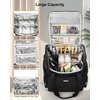 Relavel Hair Tools Travel Bag Hairstylist Traveling Bag Hairdresser Cosmetology Bag Storage Organizer Case for Hair Stylist Essentials, Barber Accessories with Adjustable Dividers and Shoulder Strap(Black)