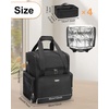 Relavel Hair Tools Travel Bag Hairstylist Traveling Bag Hairdresser Cosmetology Bag Storage Organizer Case for Hair Stylist Essentials, Barber Accessories with Adjustable Dividers and Shoulder Strap(Black with 4 small bags)