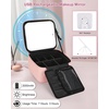 Relavel Initial Makeup Bag with LED Mirror for Women, Personalized Monogram Travel Cosmetic Organizer Train Case, Gifts for Teens Girls Grandkids Graduation Teacher Friends, Trendy Stuff, Pink A(Pink)