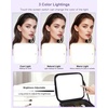 Relavel Initial Makeup Bag with LED Mirror for Women, Personalized Monogram Travel Cosmetic Organizer Train Case, Gifts for Teens Girls Grandkids Graduation Teacher Friends, Trendy Stuff, Pink A(Purple)