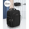 Relavel Makeup Backpack, Professional Travel Train Case Makeup Artist Kit Set Bag for Women Extra Large Cosmetic Organizer, Brush Storage Holder, with Adjustable High Dividers, Black(Pro Black and 4 Pcs Makeup Bags)