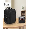 Relavel Makeup Backpack, Professional Travel Train Case Makeup Artist Kit Set Bag for Women Extra Large Cosmetic Organizer, Brush Storage Holder, with Adjustable High Dividers, Black(pro black and brush case)