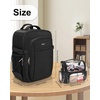 Relavel Makeup Backpack, Professional Travel Train Case Makeup Artist Kit Set Bag for Women Extra Large Cosmetic Organizer, Brush Storage Holder, with Adjustable High Dividers, Black(Pro Black and Clear Brush Case)