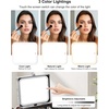 Relavel Makeup Bag with LED Mirror, Makeup Box Travel Train Case with Rechargeable Lighted Mirror & Adjustable Dividers, Cosmetic Brush Organizer Storage for Makeup Artists Gifts for Women and Girls(Floral Print)