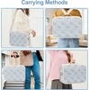 Relavel Makeup Case Large Makeup Bag Professional Train Case 16.5 inches Travel Cosmetic Organizer Brush Holder Waterproof Makeup Artist Storage Box, 3 Layer Large Capacity, with Adjustable Strap(Floral Print)
