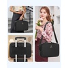 Relavel Makeup Case Large Makeup Bag Professional Train Case 16.5 inches Travel Cosmetic Organizer Brush Holder Waterproof Makeup Artist Storage Box, 3 Layer Large Capacity, with Adjustable Strap(m Black)