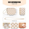 Relavel Mini Makeup Bag with Led Mirror, Small Floral Cosmetic Bag with 3 Light Modes, Rechargeable Portable Makeup Pouch with Hands-Free Wrist Strap for Pool Parties丨Work Touch-Ups丨Travel(02-Checkboard)