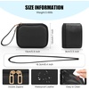 Relavel Mini Makeup Bag with Led Mirror, Small Floral Cosmetic Bag with 3 Light Modes, Rechargeable Portable Makeup Pouch with Hands-Free Wrist Strap for Pool Parties丨Work Touch-Ups丨Travel(01-Black)