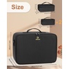 Relavel Rolling Makeup Case with 4 Small Makeup Bags, Large Make Up Travel Organizer with 2 big Wheels, Professional Lockable Makeup Artist Backpack with Adjustable Dividers for Daily Use – Black(1-Black with Large Makeup Case)