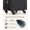 Relavel Rolling Makeup Train Case, Hairstylist Traveling Bag with 4 Wheels, Heat Insulation Full Layer, Adjustable Dividers, Hair Tools and Cosmetics Storage Organizer Trolley Suitcase Makeup Cart(Black)