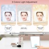 Relavel Travel Makeup Bag With LED Mirror, 16.2″ Large Makeup Train Case, 3 Color Scenarios Adjustable Brightness, Waterproof Makeup Train Case Organizer with DIY Dividers for Makeup Artist, Black(01-Pink)