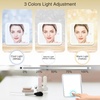 Relavel Travel Makeup Bag With LED Mirror, 16.2″ Large Makeup Train Case, 3 Color Scenarios Adjustable Brightness, Waterproof Makeup Train Case Organizer with DIY Dividers for Makeup Artist, Black(02-Glossy Black)