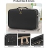 Relavel Travel Makeup Bag With LED Mirror, 16.2″ Large Makeup Train Case, 3 Color Scenarios Adjustable Brightness, Waterproof Makeup Train Case Organizer with DIY Dividers for Makeup Artist, Black(Black)