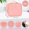 Relavel Travel Makeup Bag With LED Mirror, 16.2″ Large Makeup Train Case, 3 Color Scenarios Adjustable Brightness, Waterproof Makeup Train Case Organizer with DIY Dividers for Makeup Artist, Black(01-Pink)