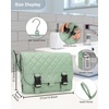 Small Hanging Toiletry Bag for Men and Women, Portable Hanging Organizer for Travel-Sized Shower Dopp Kit, Makeup Accessories, Waterproof Toiletries Organizer with 3 Compartments for Outdoor – Black(02 Green)