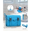 Small Hanging Toiletry Bag for Men and Women, Portable Hanging Organizer for Travel-Sized Shower Dopp Kit, Makeup Accessories, Waterproof Toiletries Organizer with 3 Compartments for Outdoor – Black(02 Blue)