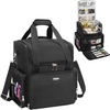 Relavel Hair Tools Travel Bag Hairstylist Traveling Bag Hairdresser Cosmetology Bag Storage Organizer Case for Hair Stylist Essentials, Barber Accessories with Adjustable Dividers and Shoulder Strap(Black)