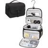 Relavel Toiletry Bag for Men, Hanging Toiletries Bag for Women Water Resistant Dopp Kit Shaving Bag, Travel Essentials Large Capacity Organizer Case for Toiletries Accessories, Black
