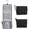 image:imageSmall Hanging Toiletry Bag for Men and Women Portable Hanging Organizer for TravelSized Shower Dopp Kit Makeup Accessories Waterproof Toiletries Organizer with 3 Compartments for Outdoor  Black01 Black